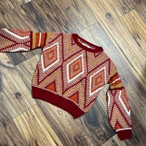 NWOT western aztec sweater, size S